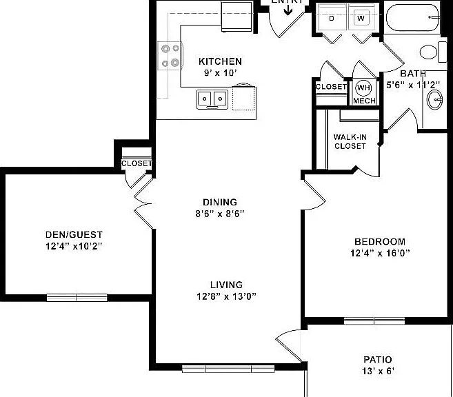 A6D Floorplan w Dimensions A6D Floorplan w Dimensions