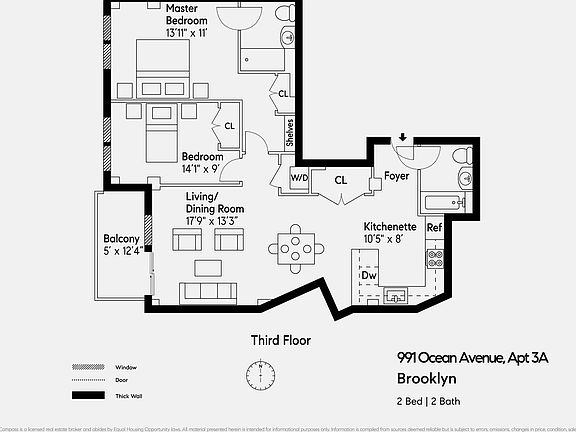 2nd image of 991 Ocean Ave APT 3A