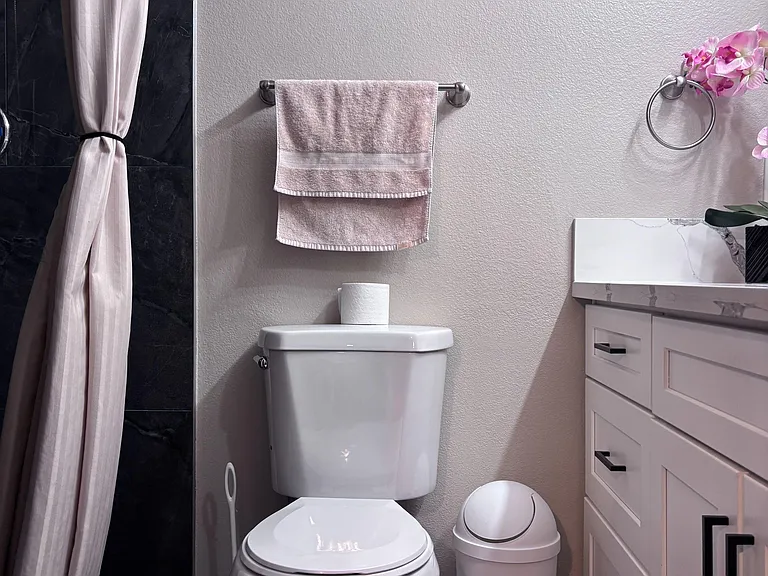 Private master bathroom