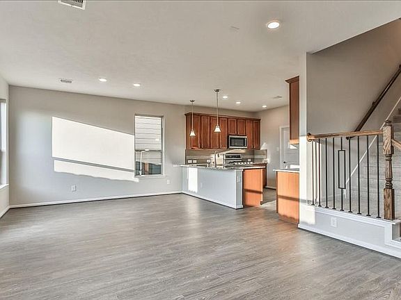Open living room and kitchen