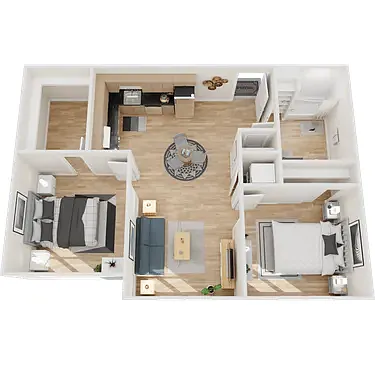 Floor plan Two Bedroom