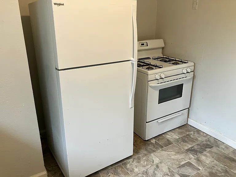 Fridge and gas stove