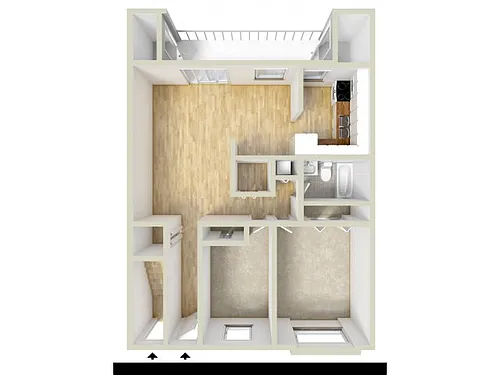 Floor plan Two Bedroom 1st Floor
