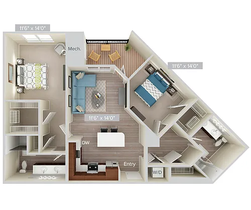 Floor plan B5-1087-wd