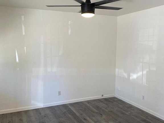 Living room with LED Fan and new flooring