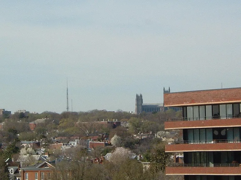 View of the National Cathedral from the living room