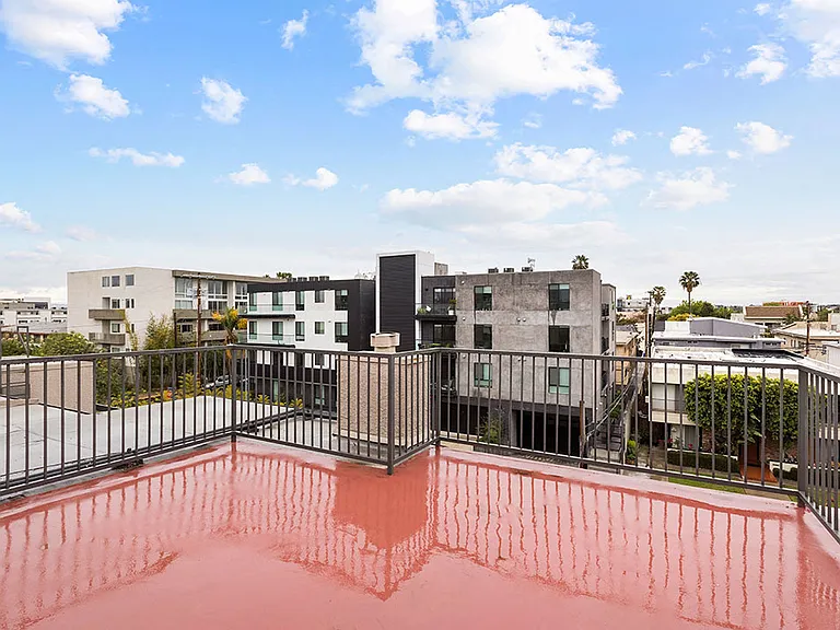 Balcony view of neighboring community.