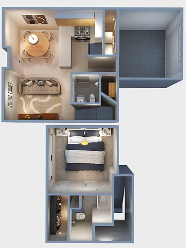 Floor plan 1x1.5 Partial