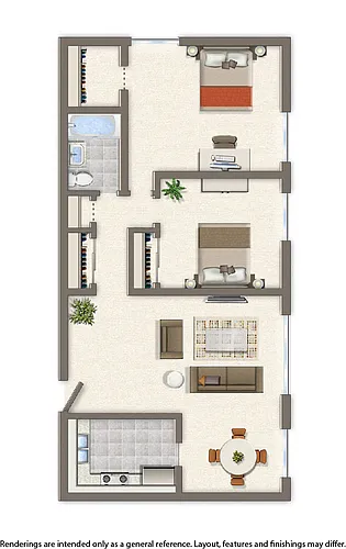 Floor plan 2 Bedroom