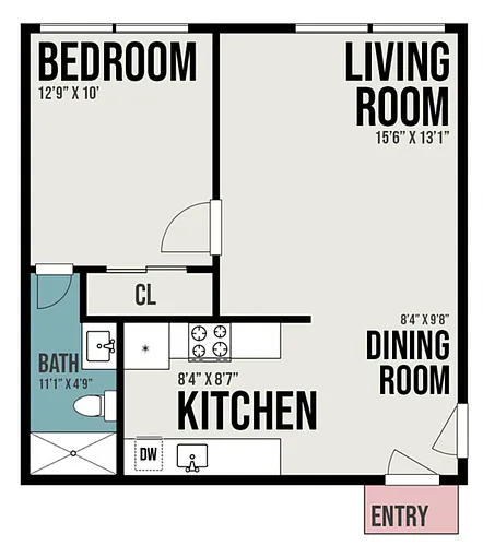 Floor plan 1 Bedroom