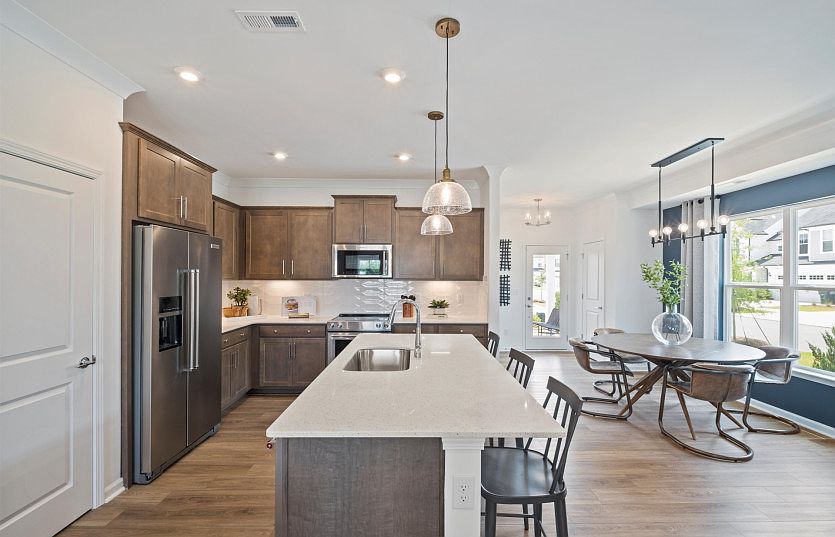 Open Kitchen with Island and Dining Area