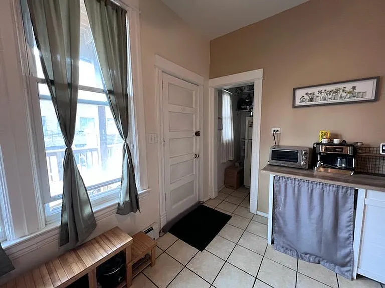 Kitchen, showing back door