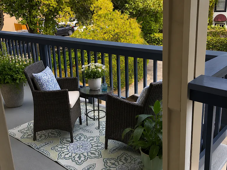 Patio area off the balcony