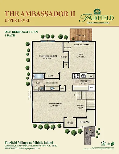 Floor plan Ambassador IIUI 2BR 1BTH