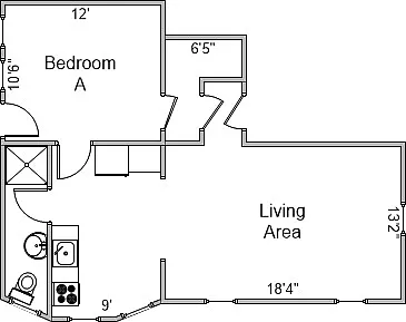 1 bed, 1.0 bath, 500 sqft, $1,480 — Photo 3