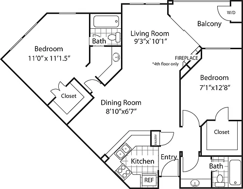 Floor plan Amalfi Split Floorplan