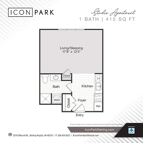 Floor plan Studio Apartment