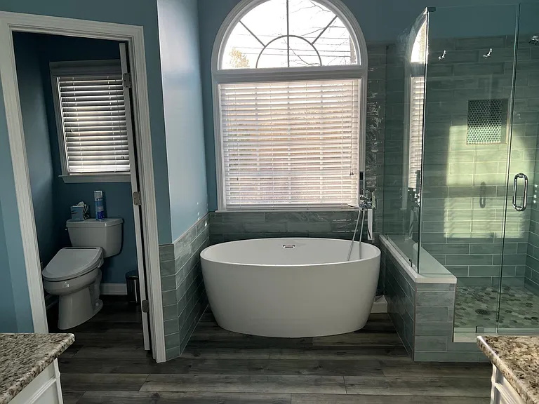 Master Bath includes soaking tub and stand-up shower