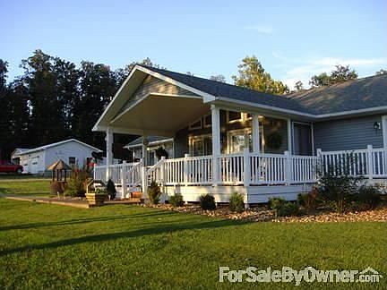 Large Front Porch with Vinyl Railings