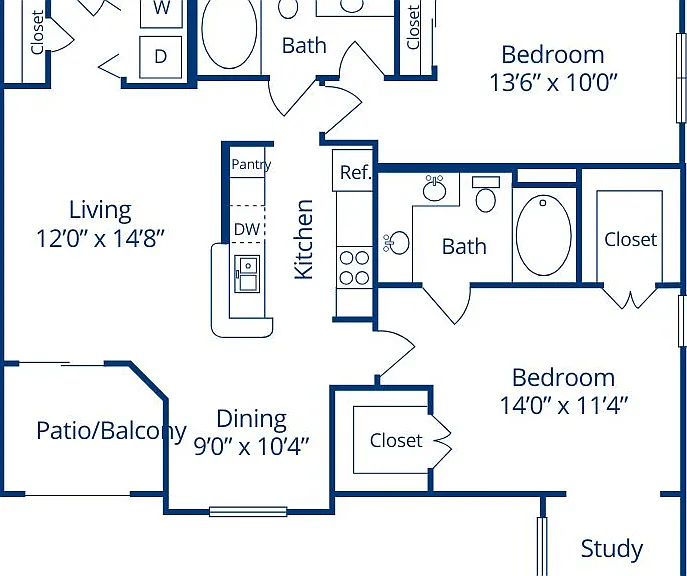 2-2F 2 Bed 2 Bath 2-2F 2 Bed 2 Bath