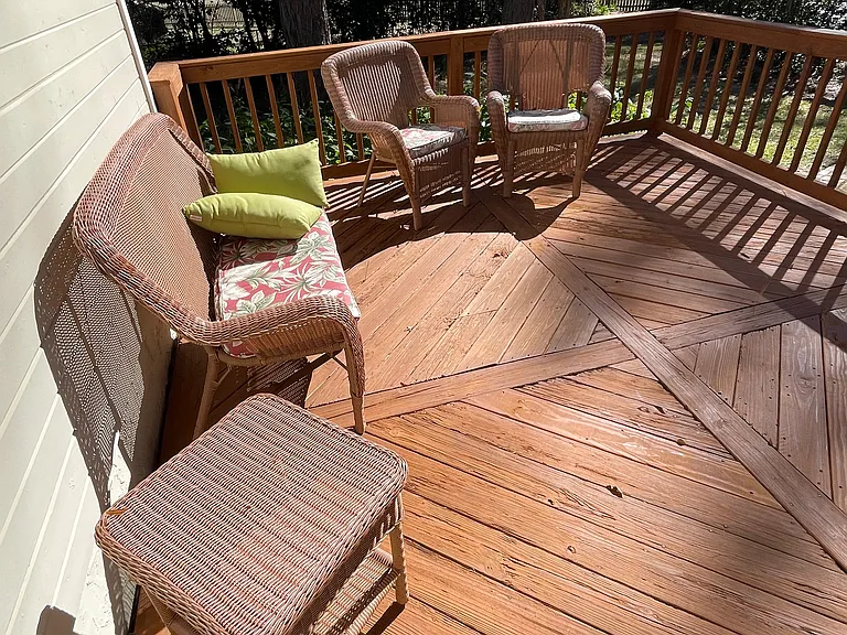Sit in the sun on the back deck and enjoy Florida weather.