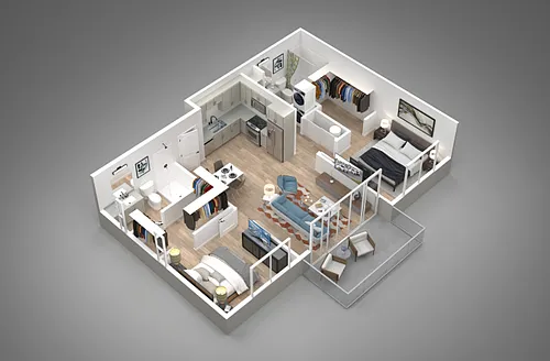Floor plan 2 Bed/2 Bath