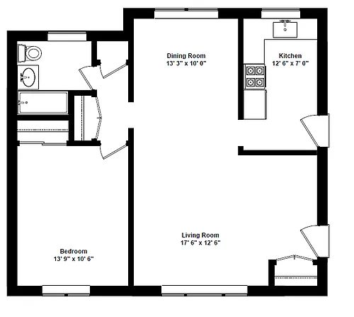 Floor plan One Bedroom