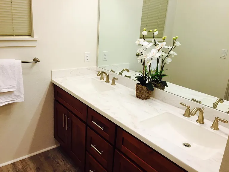 Master bedroom's double sink