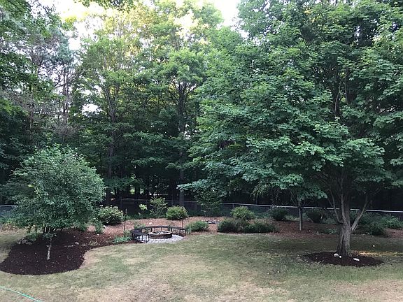 Back yard with fire pit