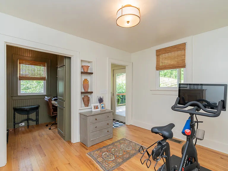 Office, laundry room and direct back patio access