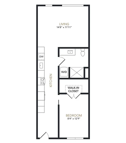 Floor plan 1X1 C