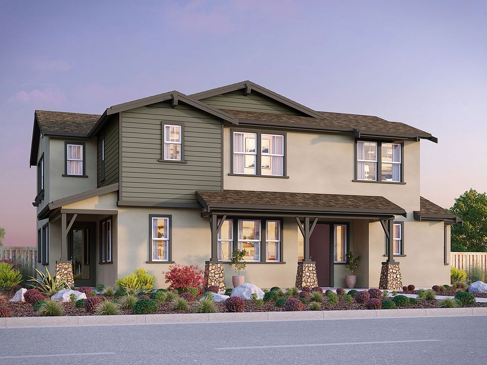 Craftsman Elevation of the Exterior Rendering of Residence Six at Chandler in Brentwood, CA by Brook