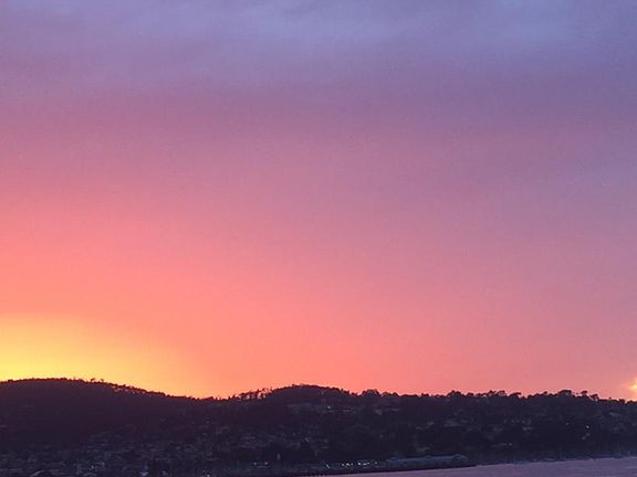 Sunset over Cannery Row