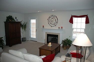 Living room, deck out door