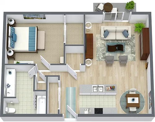 Floor plan 1X1