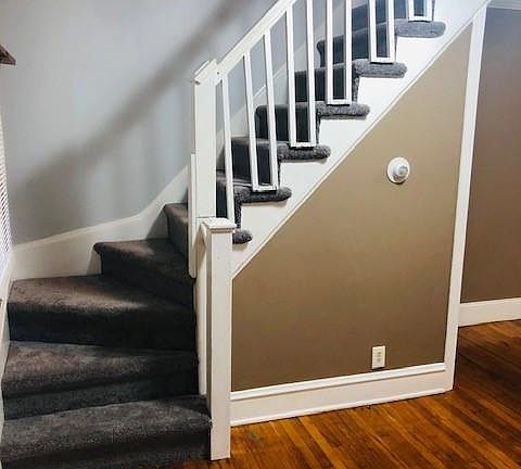 Steps leading to bedrooms upstairs