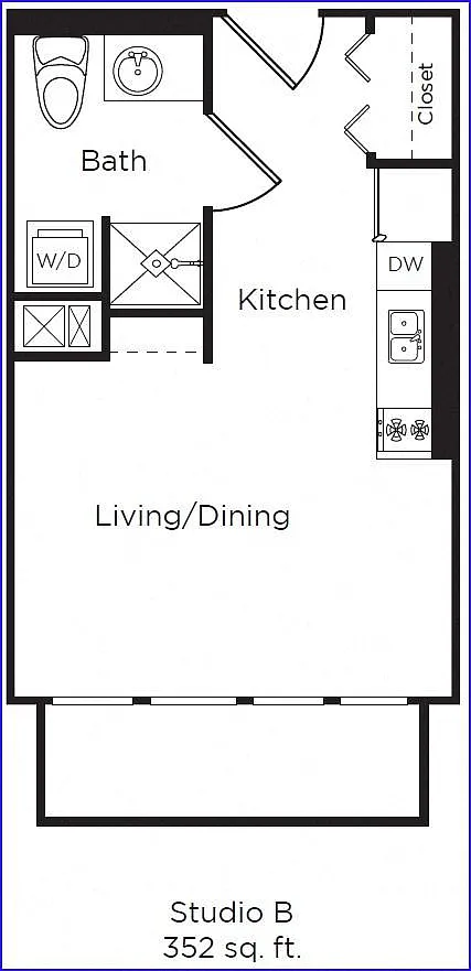 Floor plan Studio B
