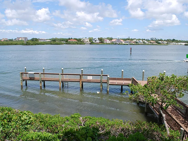 Dolphin Bay's private pier.