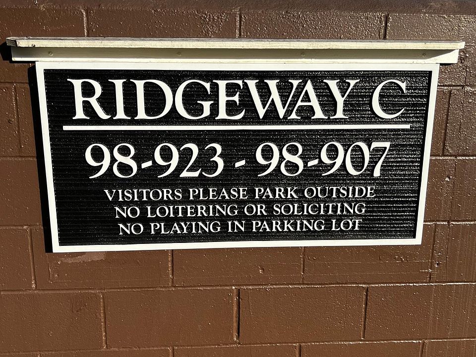 Signage in front of unit