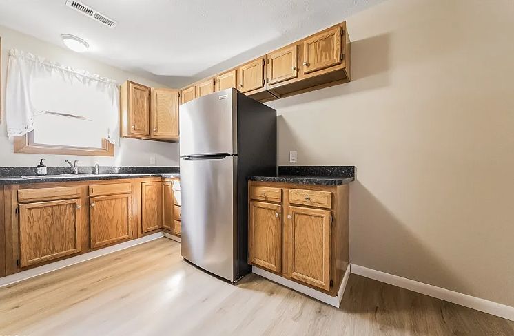 Other view of kitchen. 
Plenty of storage in the kitchen and throughout.