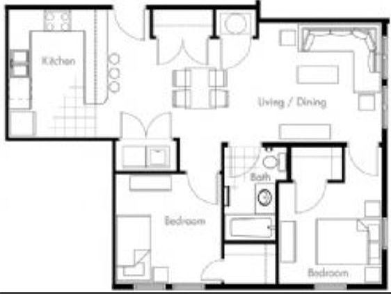 2nd image of 5010 Cleveland Ave #2B-2Ba-830Sqft