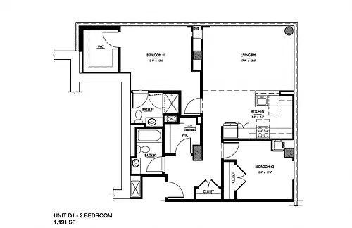 Floor plan D1- PENTHOUSE