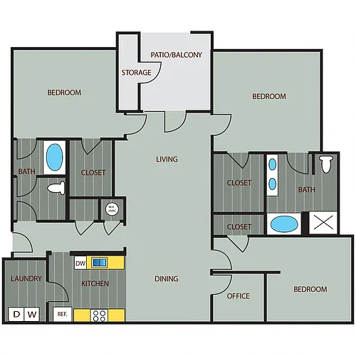 Floor plan 3 Bedroom