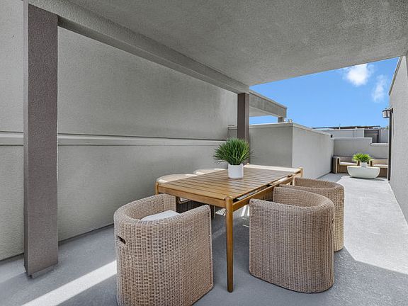 Relaxing rooftop patio