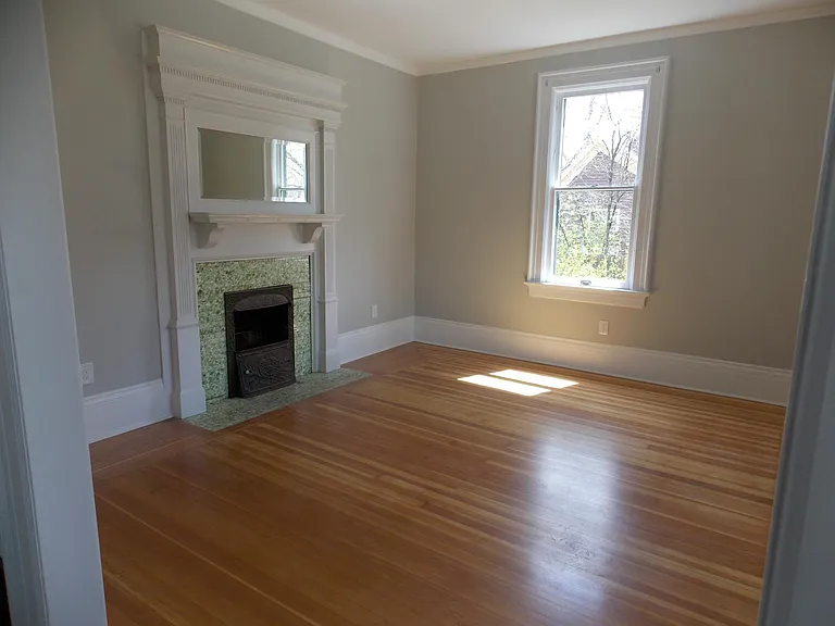 Living Room with Refinished Original Fir Floors