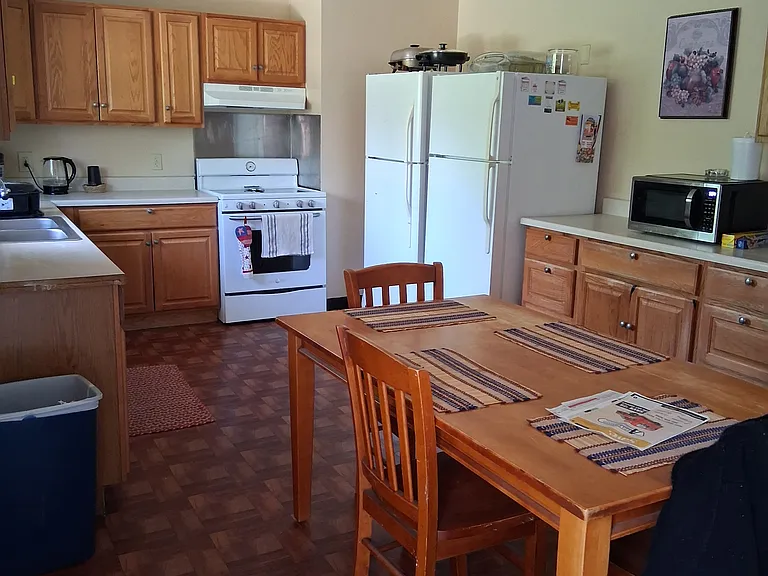 Plenty of space in the shared kitchen.