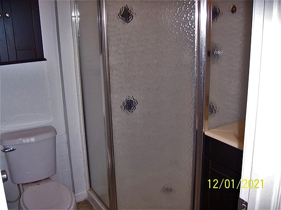 Bathroom shower and toilet