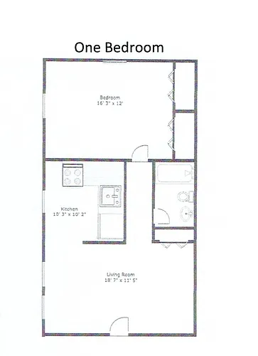 Floor plan 1 Bedroom
