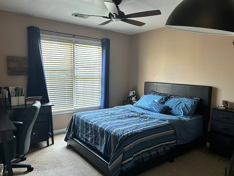 Bright and cheerful bedroom , abundant natural light perfect for a child:), optional furnishing.
