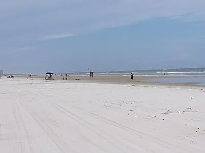 Wide beach, white sand. Super pretty